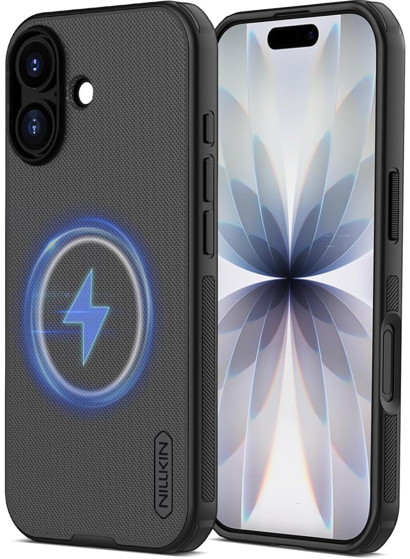 Nillkin Case Cover Super Frosted Pro Magnetic Wireless Charging Case Anti-Scratch & Slip For Iphone 17 (Black)
